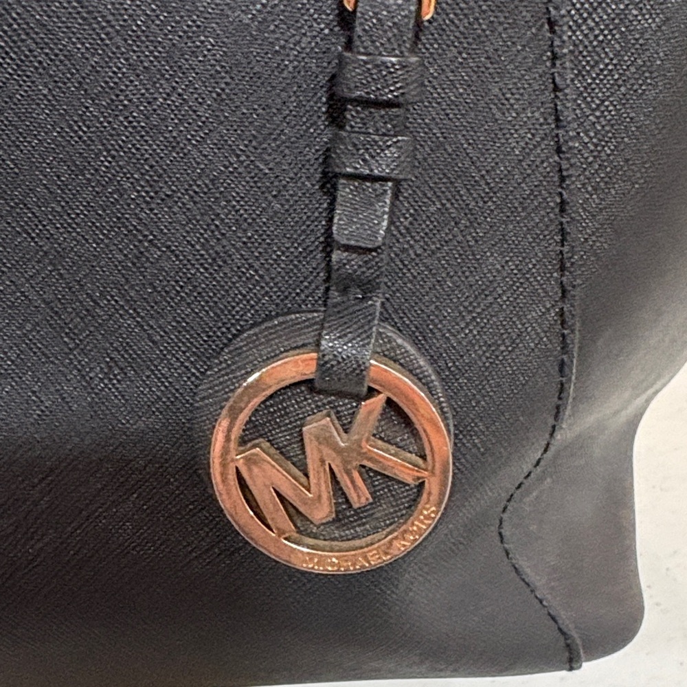 Michael Kors Black Tote with Gold Accents - Picture 2 of 5